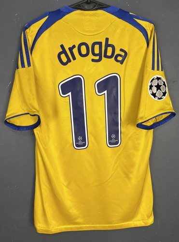MENS FC CHELSEA 2008/2009 DIDIER DROGBA UEFA SOCCER FOOTBALL SHIRT JERSEY SIZE S