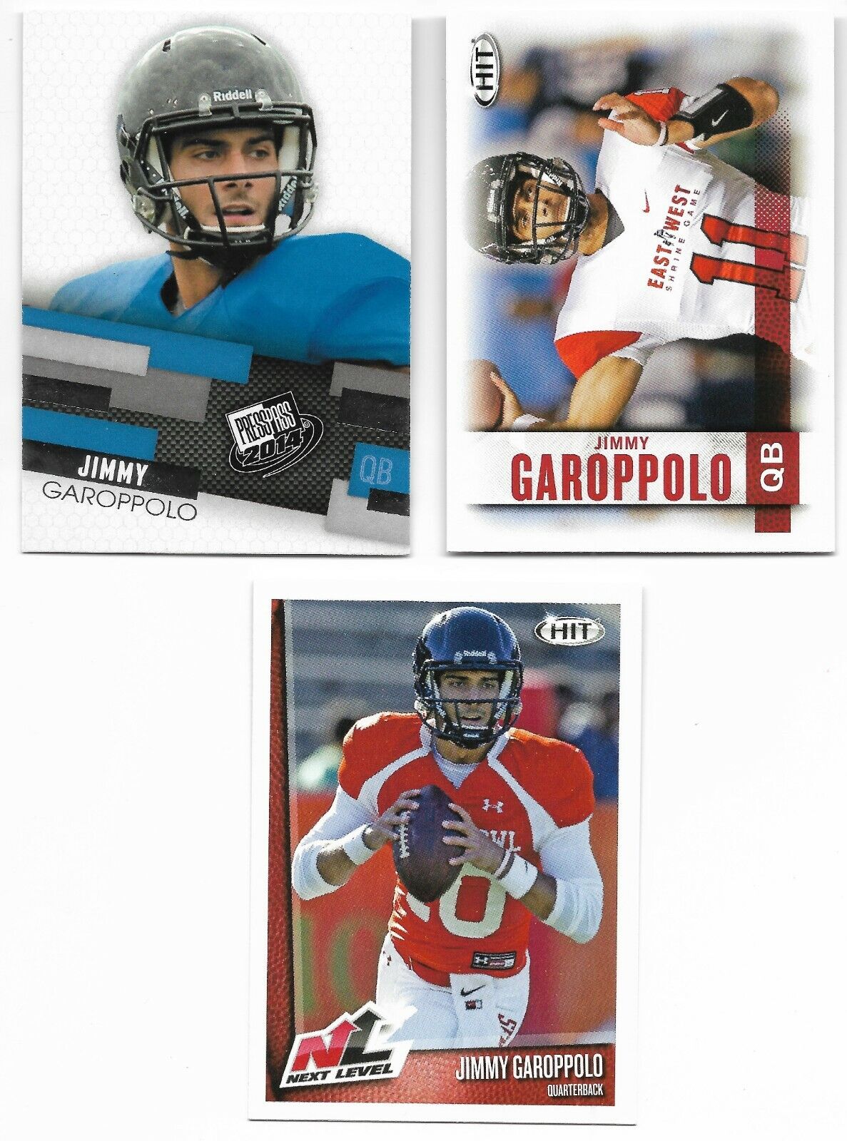 Jimmy Garoppolo 3-card Rookie RC Lot. rookie card picture