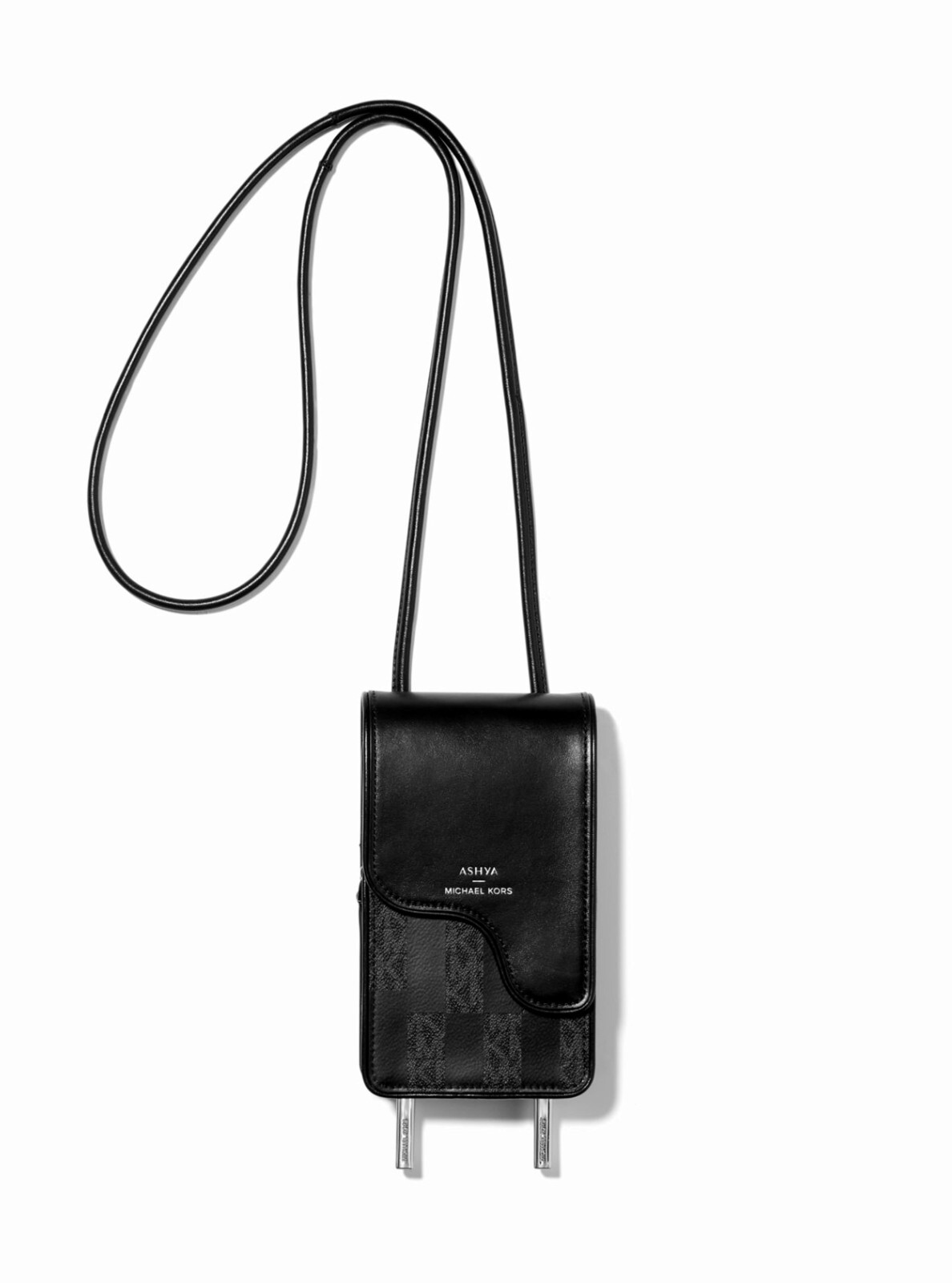 Сумка Michael Kors через плечо X Ashya с монограммой и принтом через плечо Черная Новая