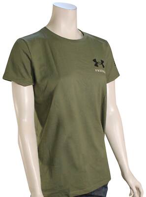 

Женская футболка Under Armour Freedom Banner — Marine OD, зеленая/черная — новинка, Зеленый