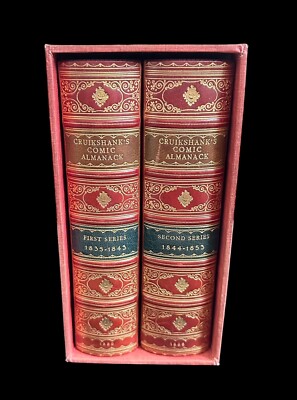 The Comic Almanack illustrations by George Cruikshank  Chatto and Windus leather