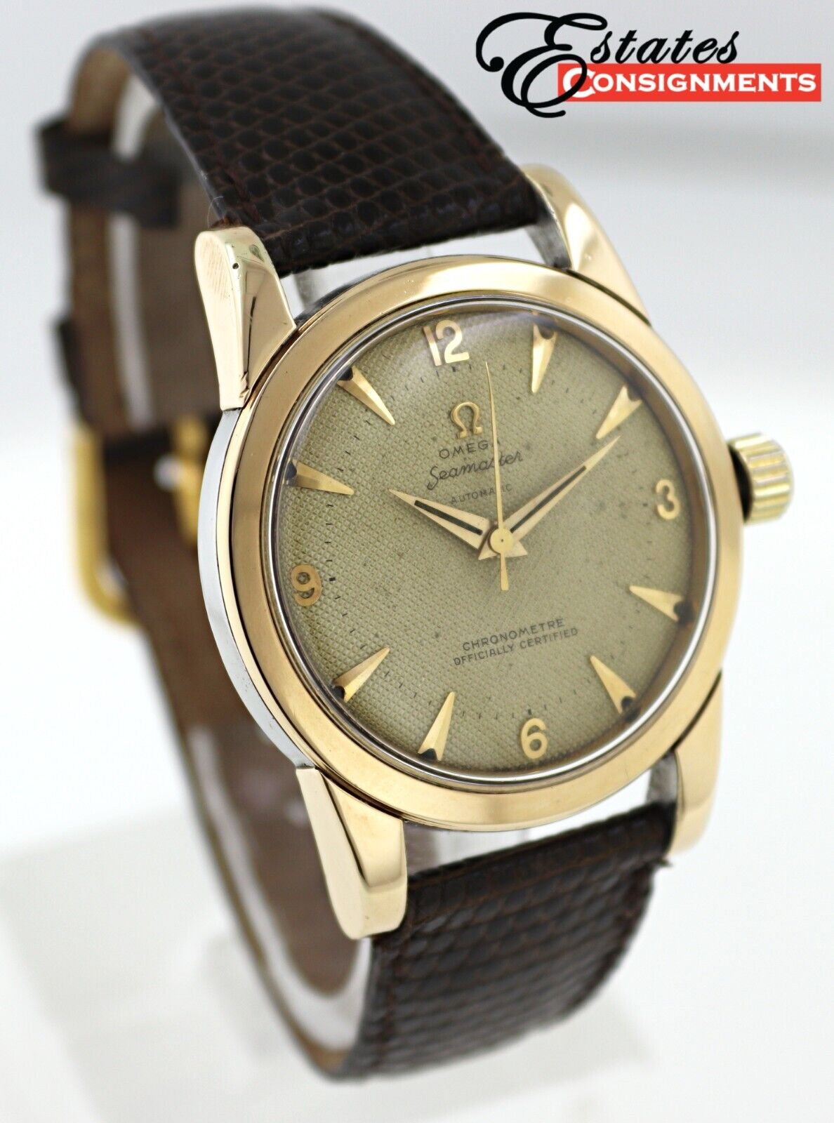 Vintage 1950's Omega Seamaster Honeycomb Dial 2577-10 Cal