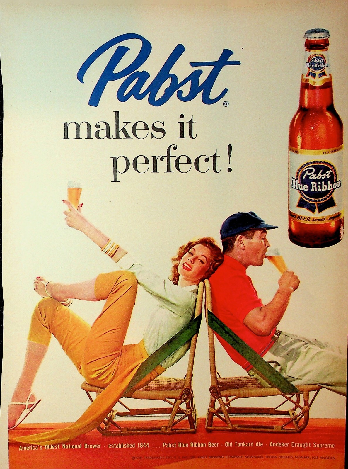 Pabst Blue Ribbon/パブミラ/vintage/USA/pepsi Vintage Pabst Blue Ribbon Genuine Bock Beer Can B-48 | eBay