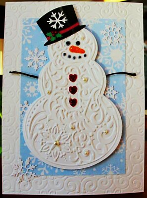 Sizzix Bigz Snowman & Hat die with bonus Emboss #657367 Retail $22.99 Retired 