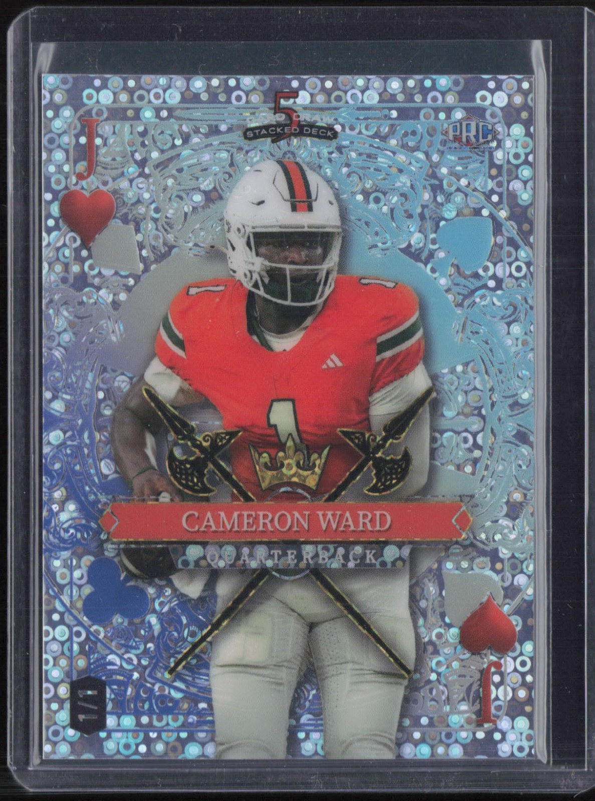2024 Wild Card 5 Card Draw Stacked Deck Cameron Cam Ward 1/1 RC Rookie