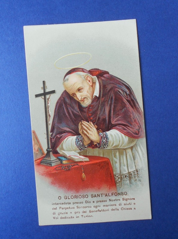 Santino Holycard Sant'Alfonso Dei Liguori Bertarelli Milano