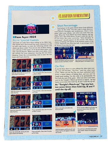 【レア】NBA Super Games 2000 使用済みチケット Super Nintendo Basketball Games | TECMO NBA / BILL LAIMBEER