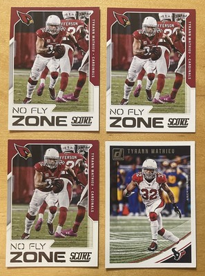 Tyrann Mathieu Lot Of 4 2017 Score No Fly Zone Insert & 2018 Donruss NM-MT