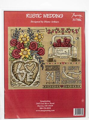 Imaginating Counted Cross Stitch Kit 9''X7.5''-Rustic Wedding (14 Count)