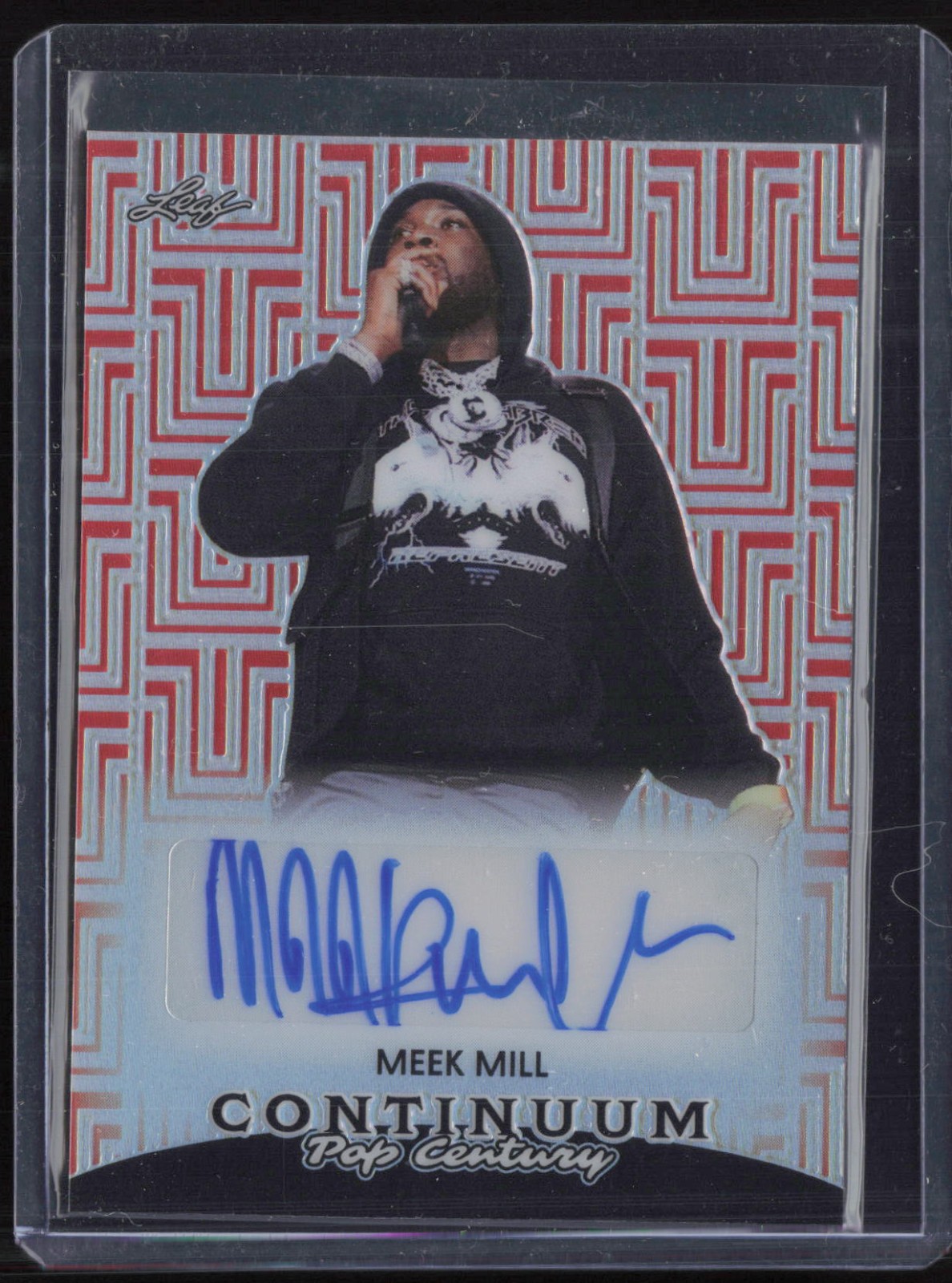 2023 Leaf Pop Century Continuum Red Meek Mill 26/49 Auto Autograph