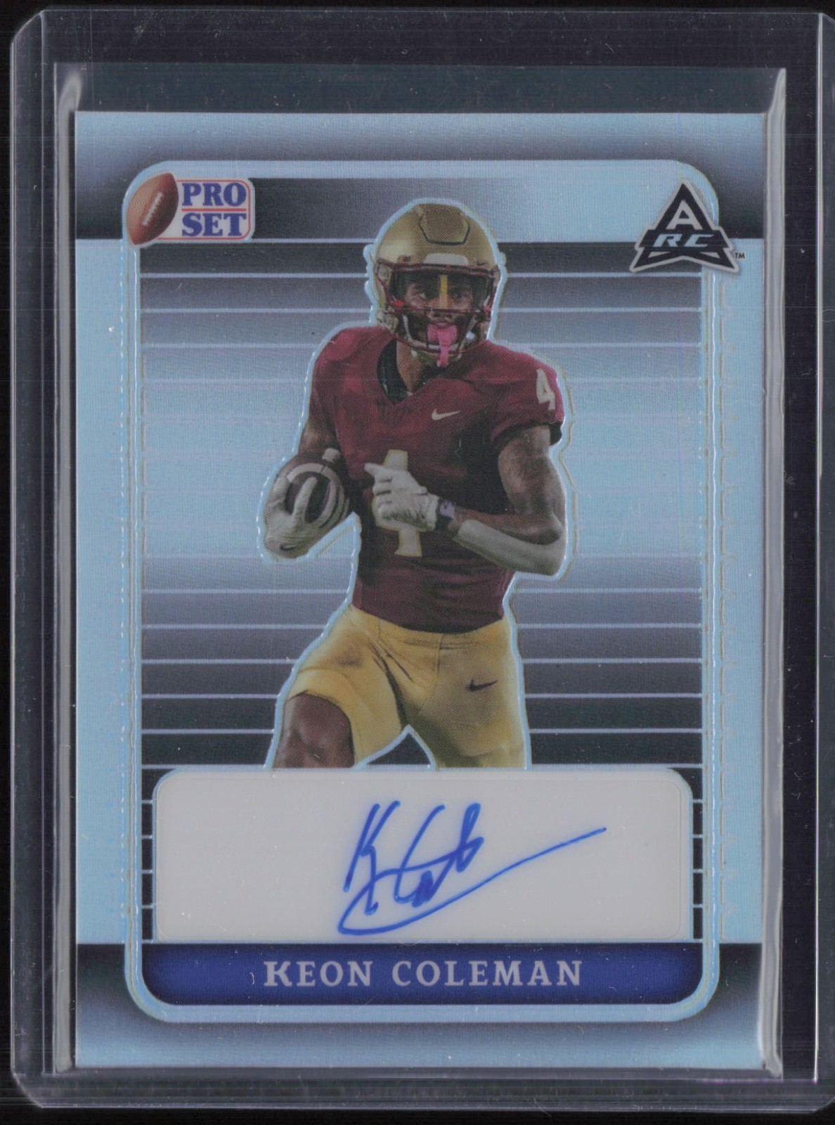 2023 Pro Set Prismatic Silver Keon Coleman 3/25 Auto Autograph RC Rookie