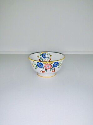 Aynsley - hand painted floral / flower open sugar bowl with yellow trim￼