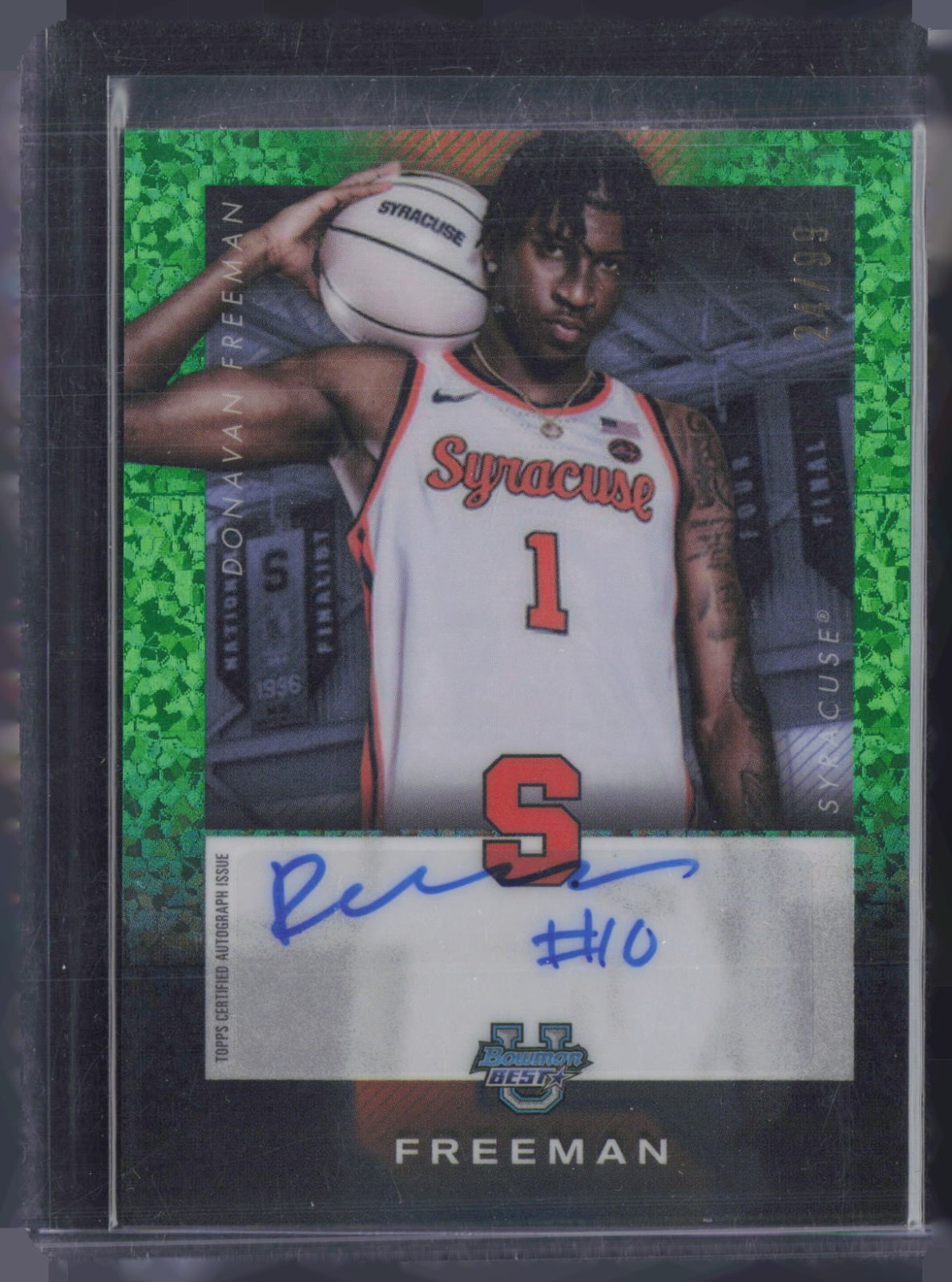 2024 Bowman Chrome U Best Mini Diamond Refractor Donavan Freeman 24/99 Auto