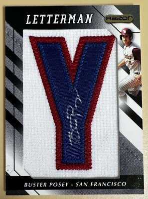 2008 Razor Letterman 19/20  Y  Blue/Red BUP-P Buster Posey AU RC Prospect auto
