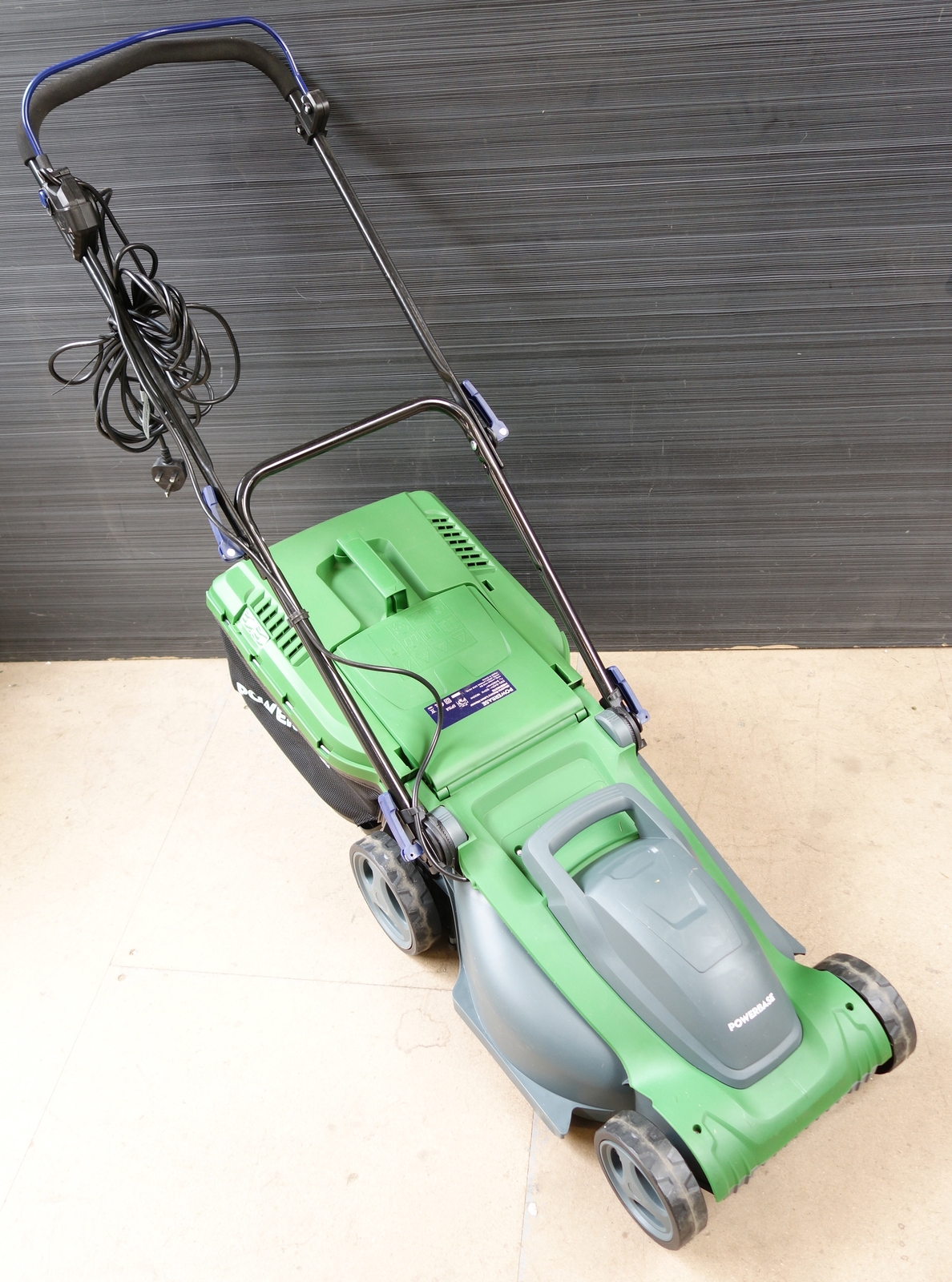 Electric Corded Garden Lawnmower PowerBase MEB1637E 1600w 37cm Used Boxed eBay