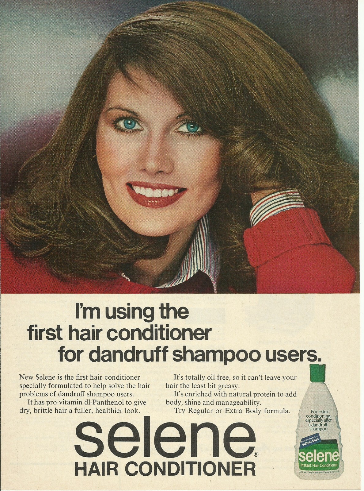 1978 Selene Hair Conditioner Shampoo vintage print ad 70's