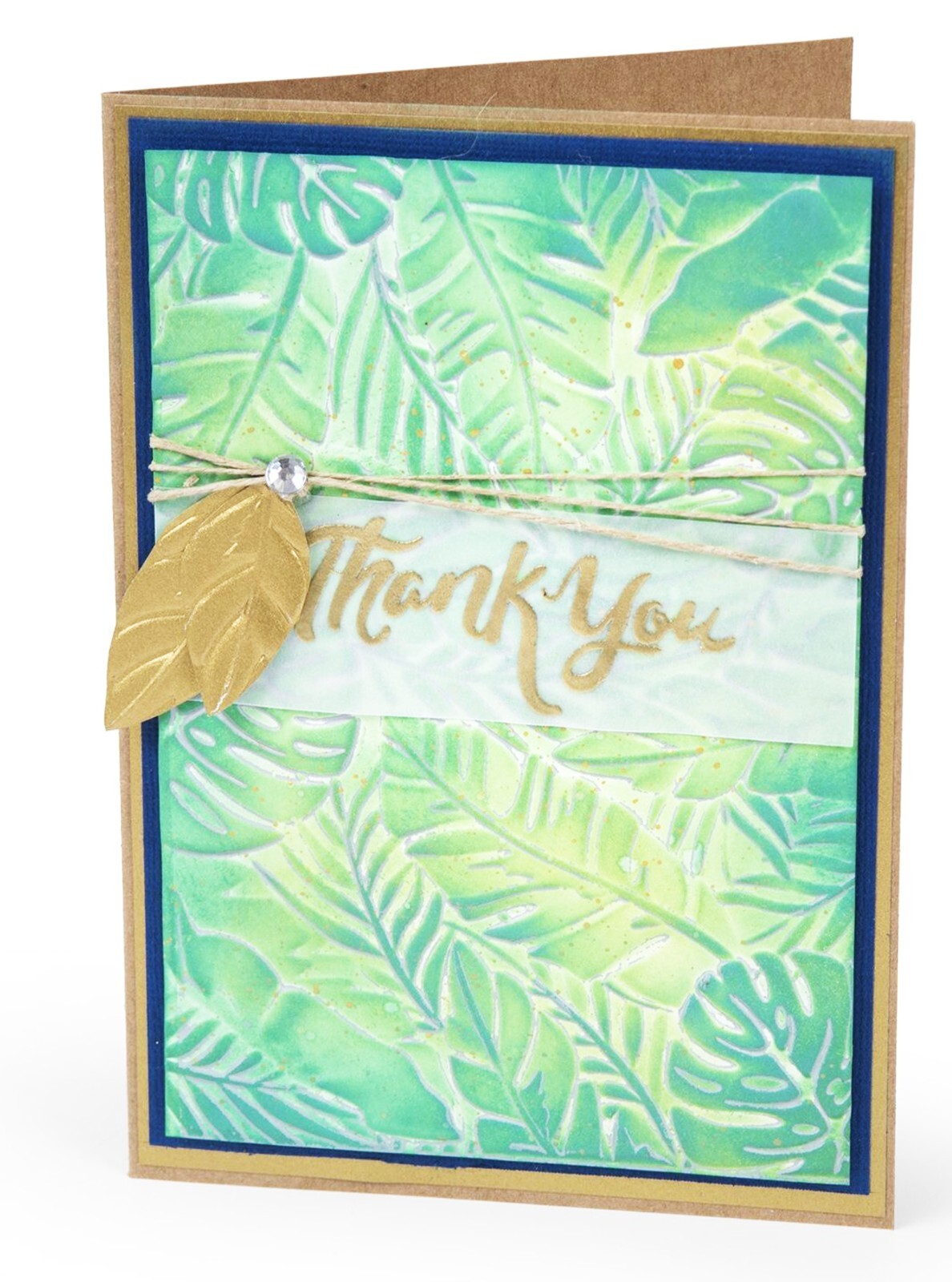 Sizzix 3D Embossing folder Tropical Leaves #662827 Retail $11.99 by C. Chilson