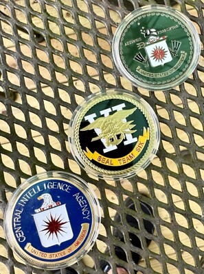 United States Navy Seal Team 6 CIA Special Operations Group And CIA Coin Set