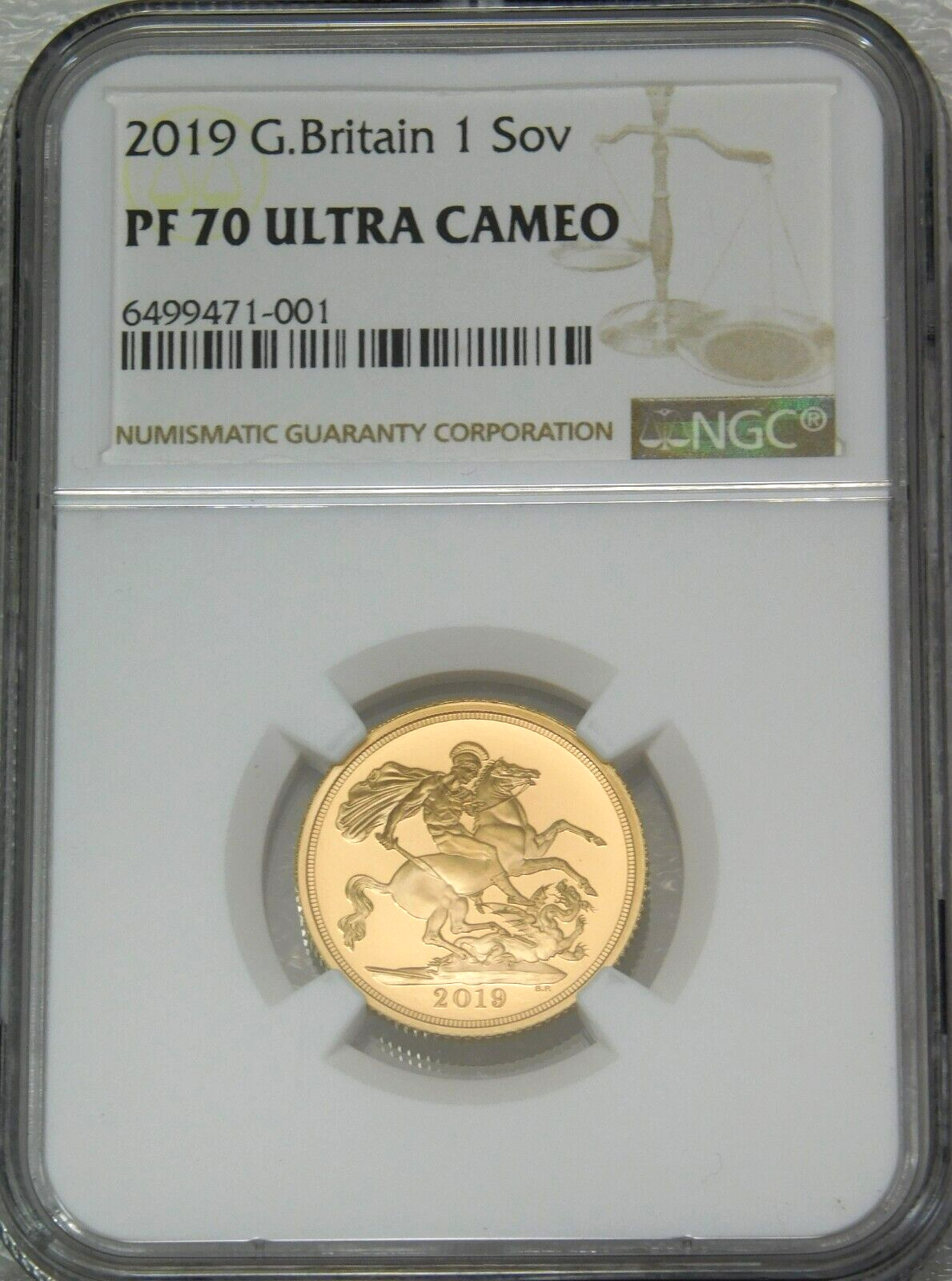 2019 Great Britain Gold 1 Sovereign NGC PF70 ULTRA CAMEO Low