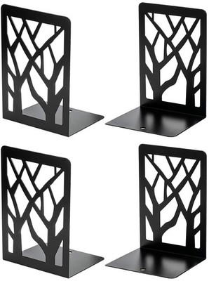 MaxGear Book Ends Tree Design Modern Bookends for Shelves Non-...