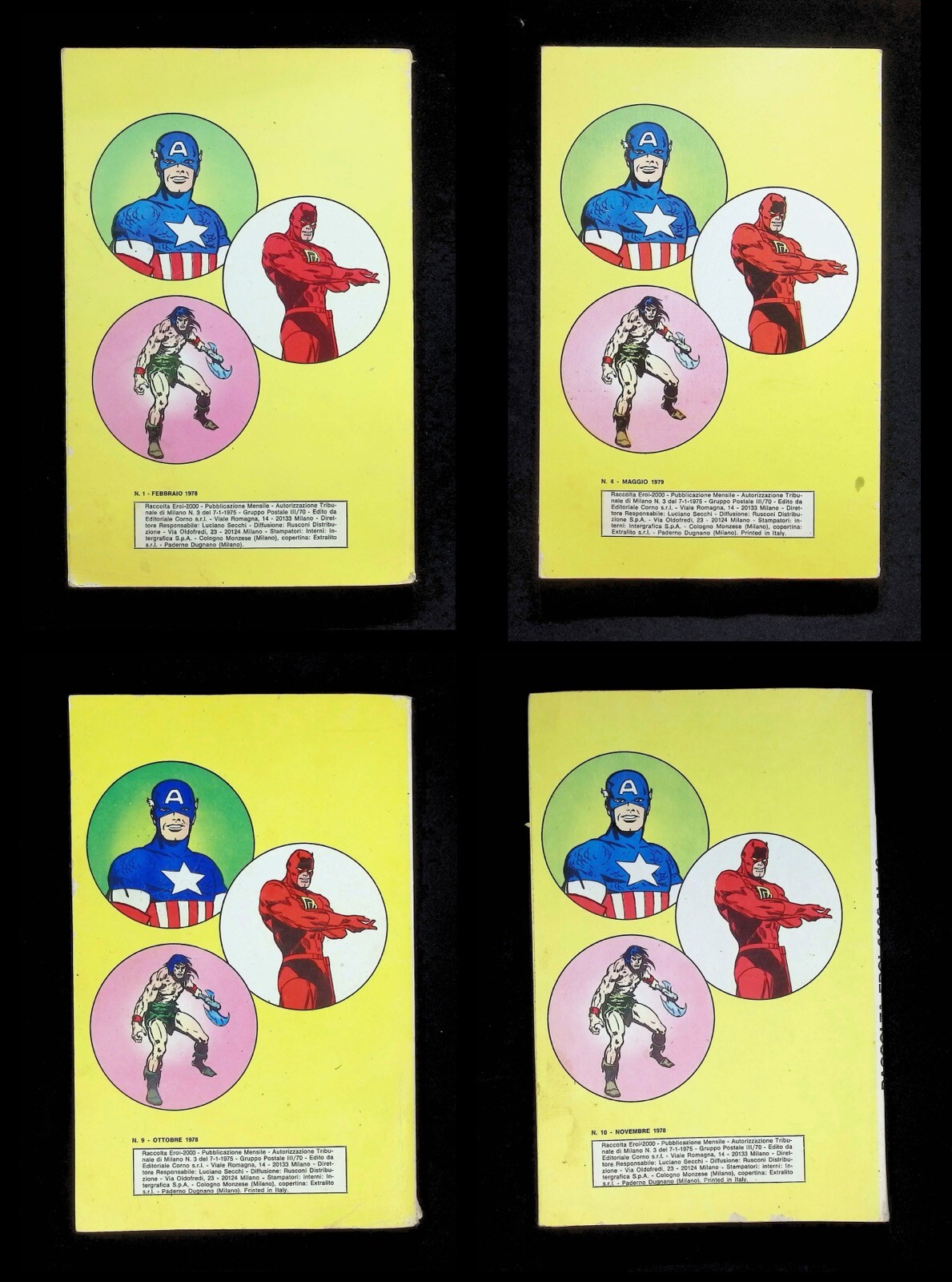 Eroi 2000 Raccolta 4 volumi 1978 1979 Fumetti Fantastici Quattro Hulk - Picture 2 of 2