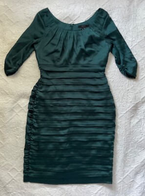 Coast Emerald Green Pleated Dress Size 12 BNWOT