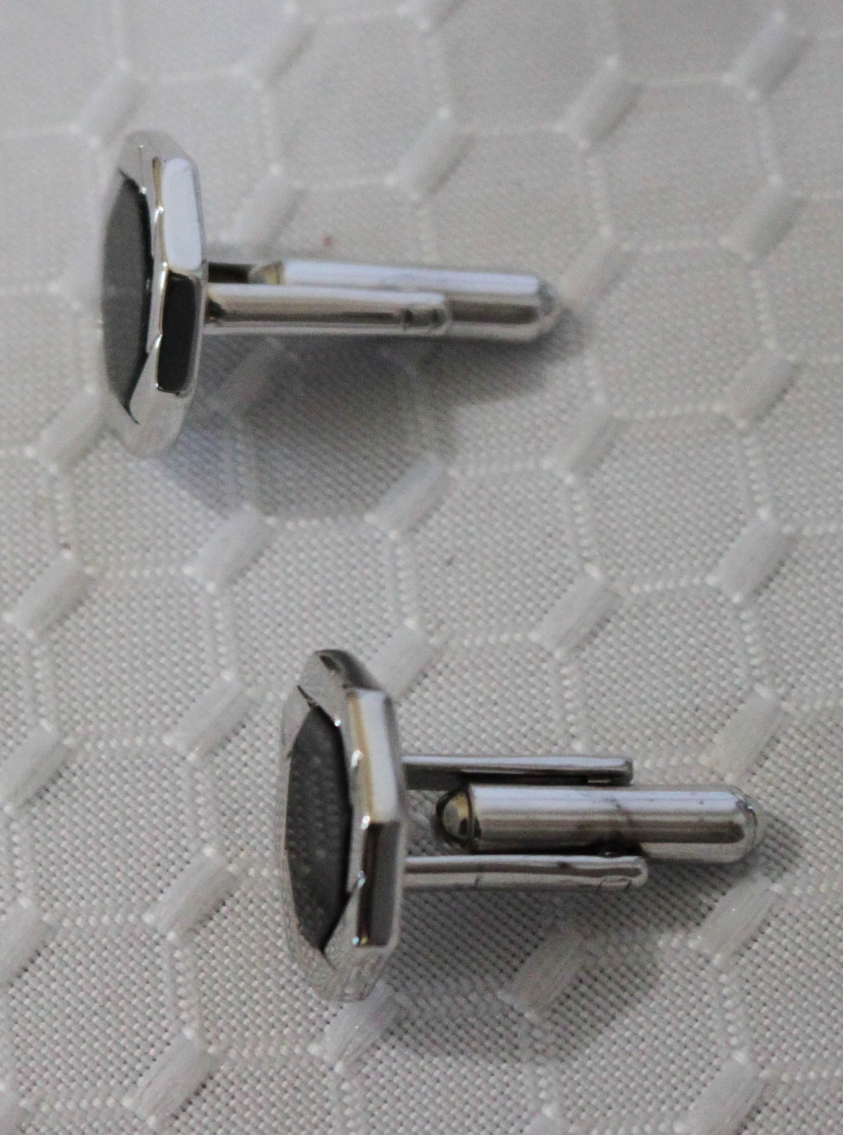 Vintage  Stafford Cufflinks  in Original Box - Black & Silver