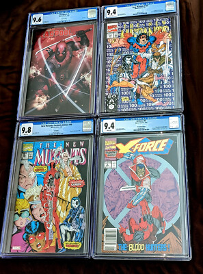 DEADPOOL #1 NEW MUTANTS #98 FOIL #100 X-FORCE #2 CGC LOT 9.8 9.6 9.4 MARVEL NM