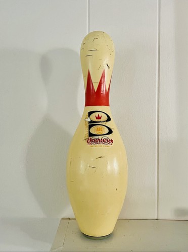 Vintage Brunswick 50 Score King ABC Bowling Pin Wood Nylon