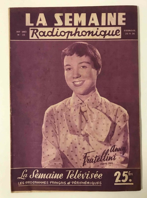 âºLa Semaine Radiophonique 35/1956  Fratellini - Jacqueline Jacques - Chansonnier