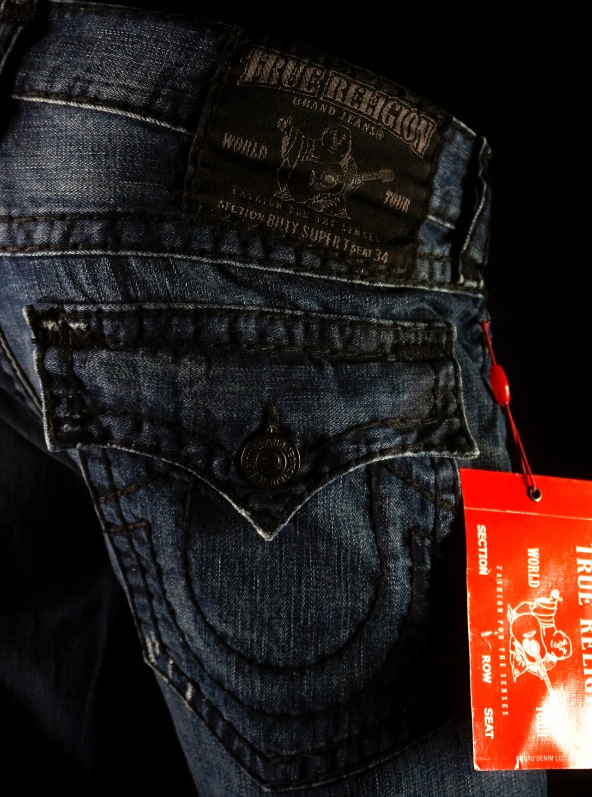 TRUE RELIGION BILLYトゥルーレリションステッチ デニムパンツ True Religion - TRUE RELIGION BILLYトゥルーレリション