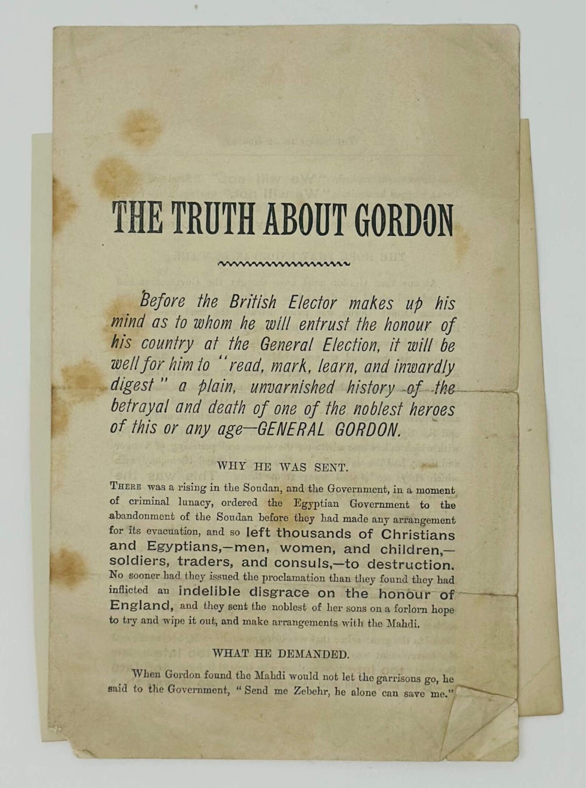 GORDON OF KHARTOUM] A Small Collection About General Charles