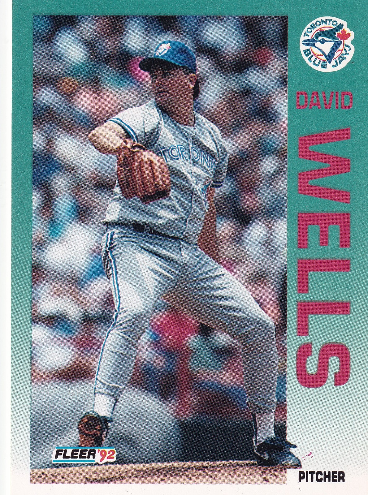 メジャーリーグ　カード　David Wells 1992 Fleer #345 David Wells MLB Toronto Blue Jays + (Yes 3