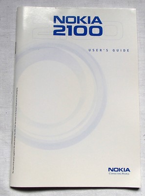 Nokia 2100 Mobile Phone 46 page Factory User Manual VGC