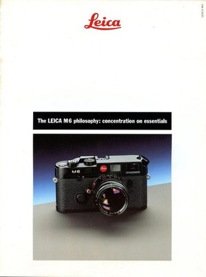 Original Booklet Leica M6 Philosophy 27 Pages