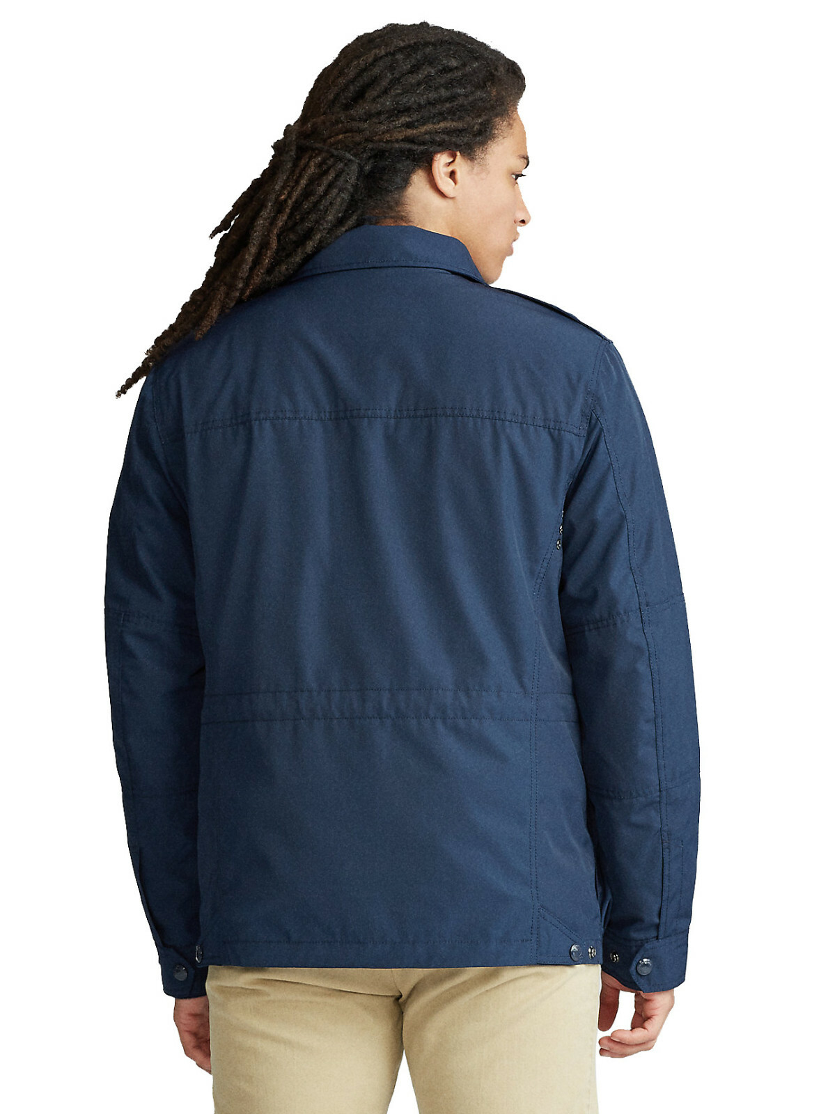 Polo Ralph Lauren Navy Leather Plaque Oxford Field Utility