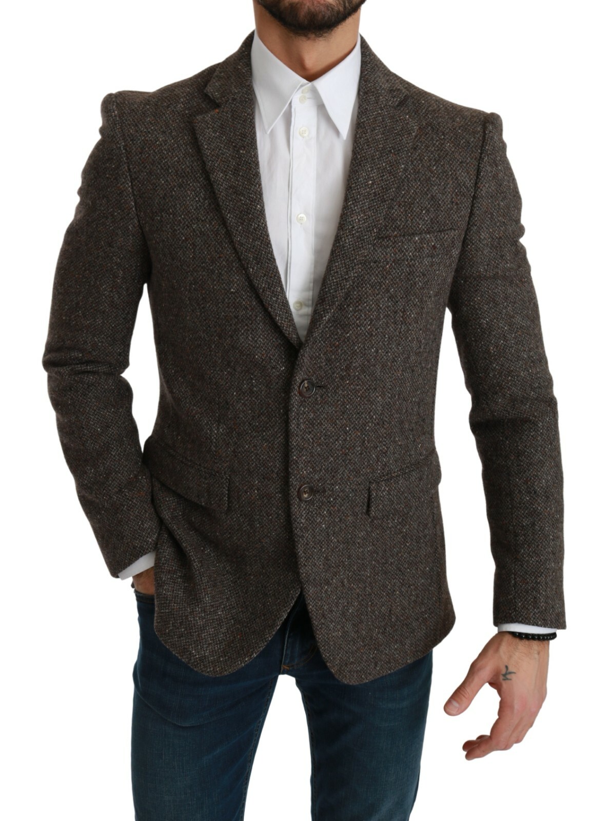 Pre-owned Dolce & Gabbana Blazer Wool Brown Jacket Formal Coat It48 / Us38 / M Rrp $1700