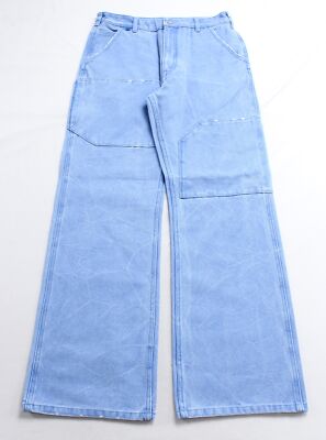 Acne Studios Unisex Patch Canvas Long Length Trousers CD4 Powder Blue Small NWT