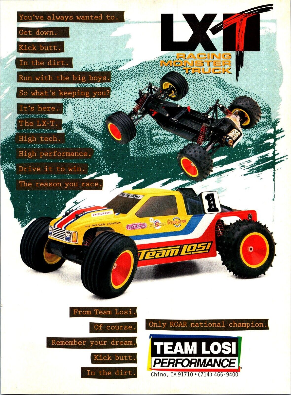 Team Losi LXT Print Ad Wall Art Decor Racing Monster Truck