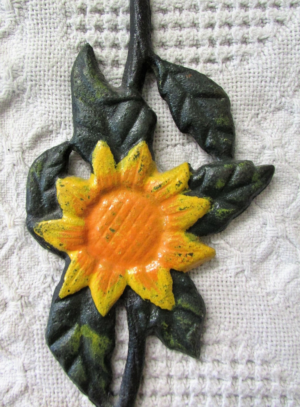 Cast Iron Sunflower Hanging Plant Holder
