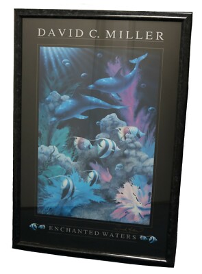 Spectacular DAVID C MILLER Aquatic Signed ENCHANTED WATERS
