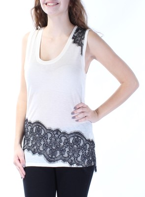 

RACHEL ROY Женский кружевной топ без рукавов цвета слоновой кости с круглым вырезом Размер, Цвет слоновой кости