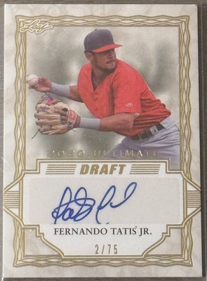 2020 Leaf Ultimate Draft Fernando Tatis Jr Auto /75 #BA-FT1 San Diego Padres