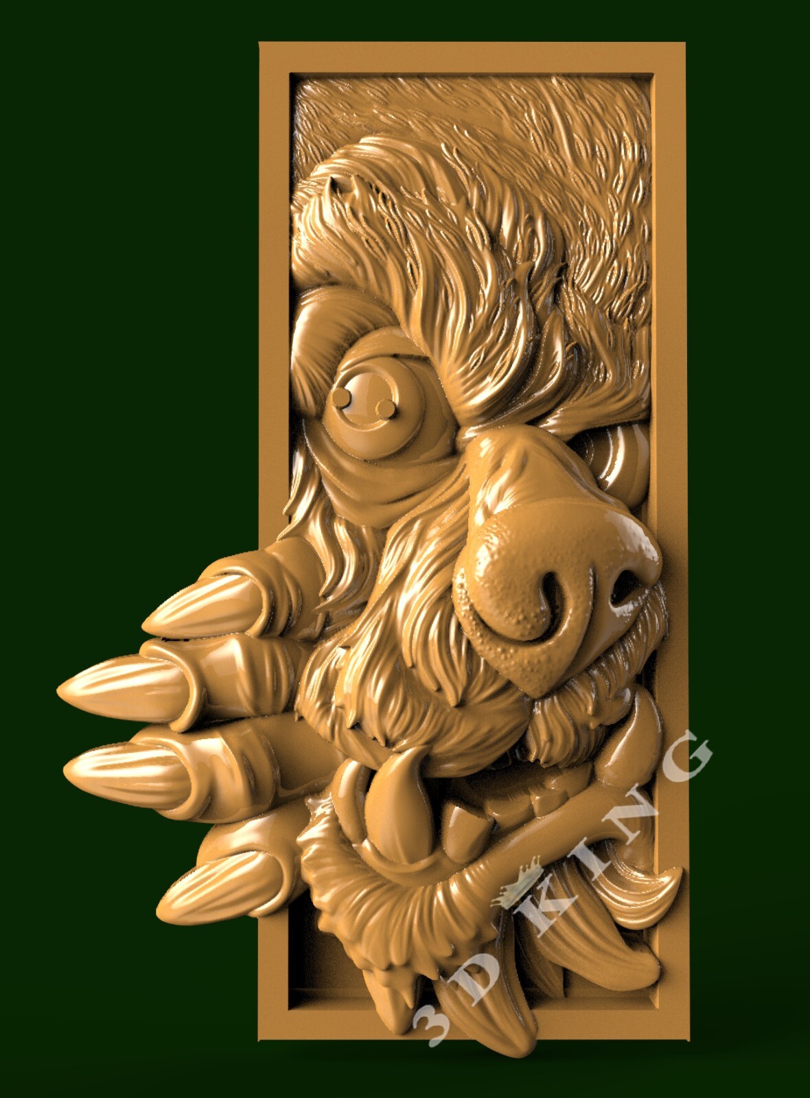 11 Pcs STL 3D Models MONSTER THEME for CNC Router 3D Printer Engraver Aspire