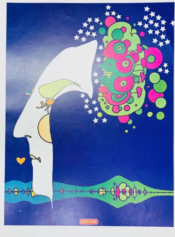 Peter Max Original Vintage Lithograph On Paper