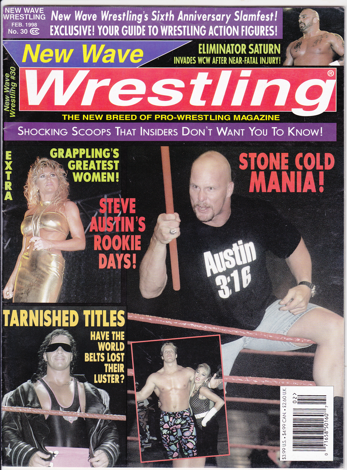 New Wave Wrestling February 1998 Stone Cold Steve Austin Terri Runnels Saturn
