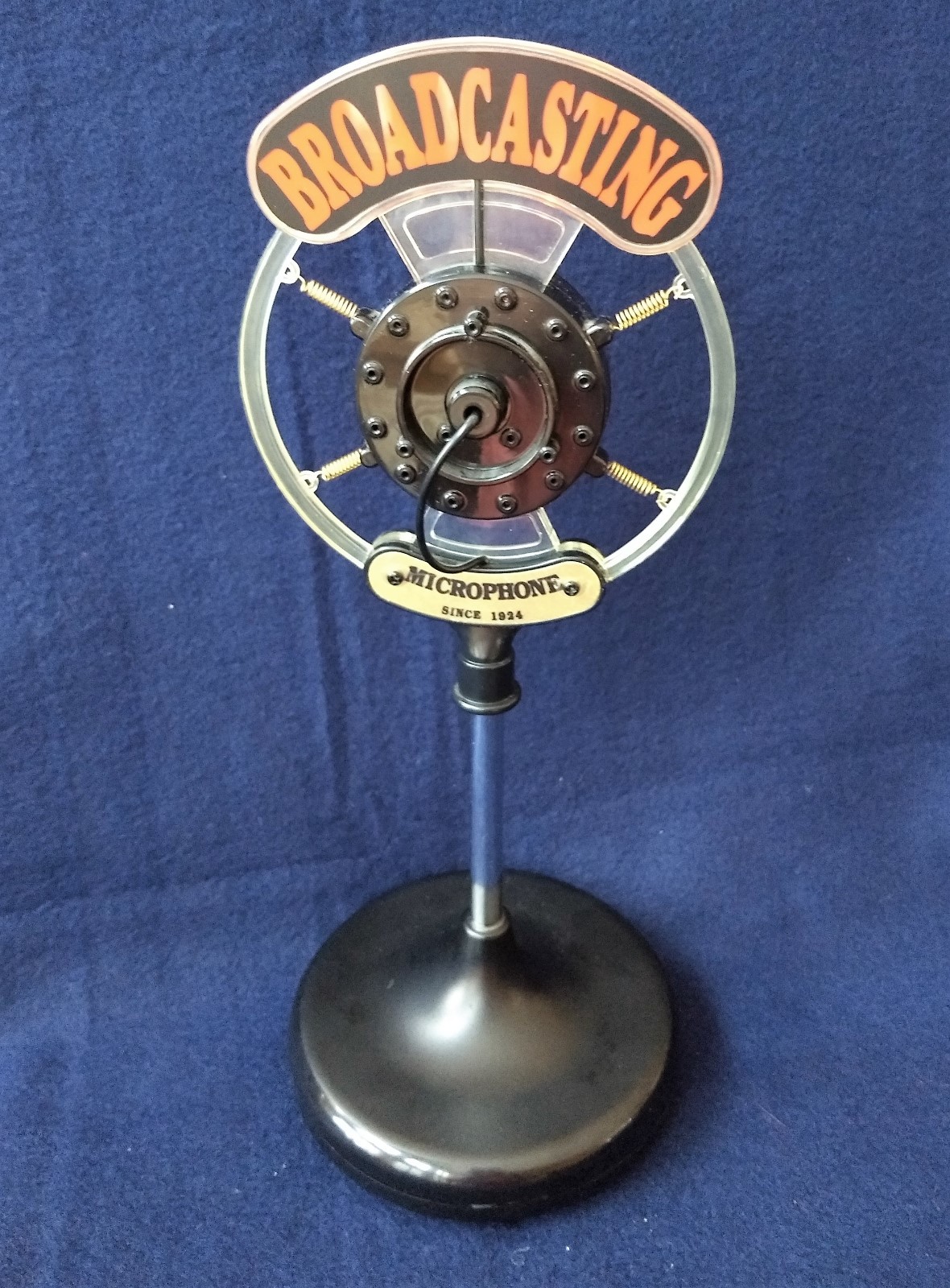 Vintage Spring Microphone Radio ART DECO On the Air NoveltyTransistor WORKS AMFM
