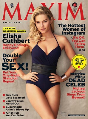 Maxim March 2013 Elisha Cuthbert SEALED  with bonus. Free Shipping