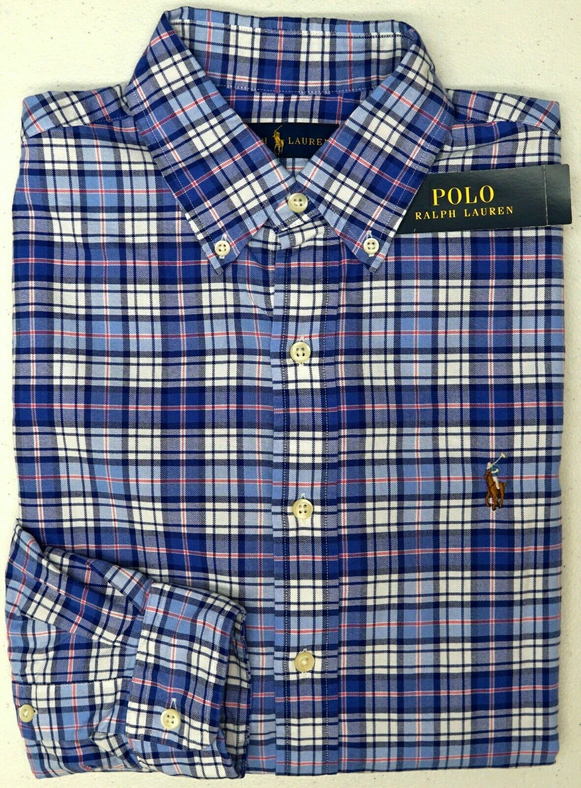 Ralph Lauren Men's Long Sleeve Checks, Class Fit, Blue, S | eBay