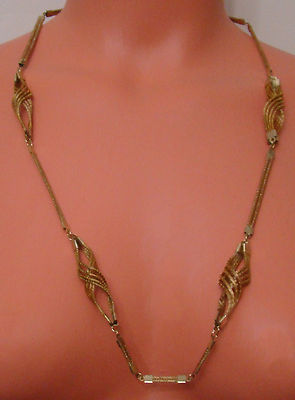 Macy's Art de Tierra Golden Grass of Brazil Twist Detail Necklace 25''